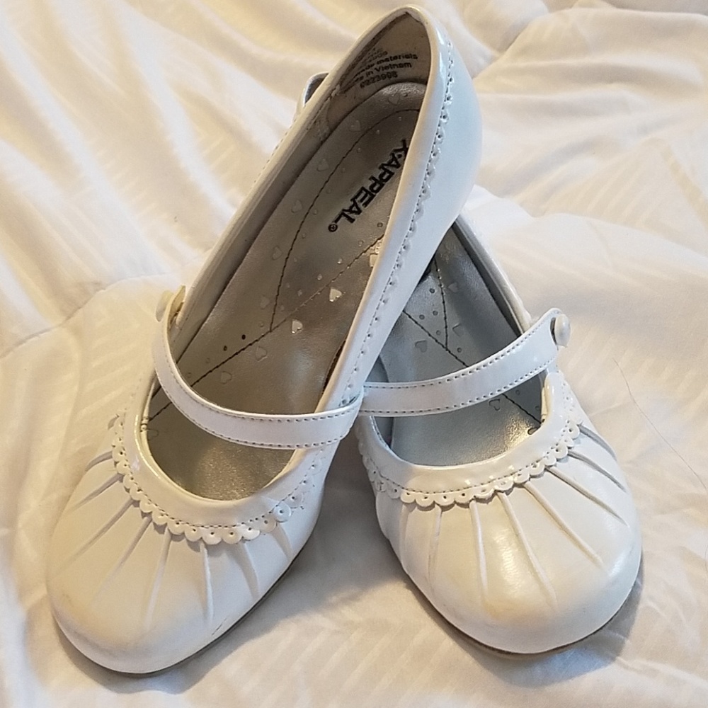 White Heels Big Girls Dress Shoes